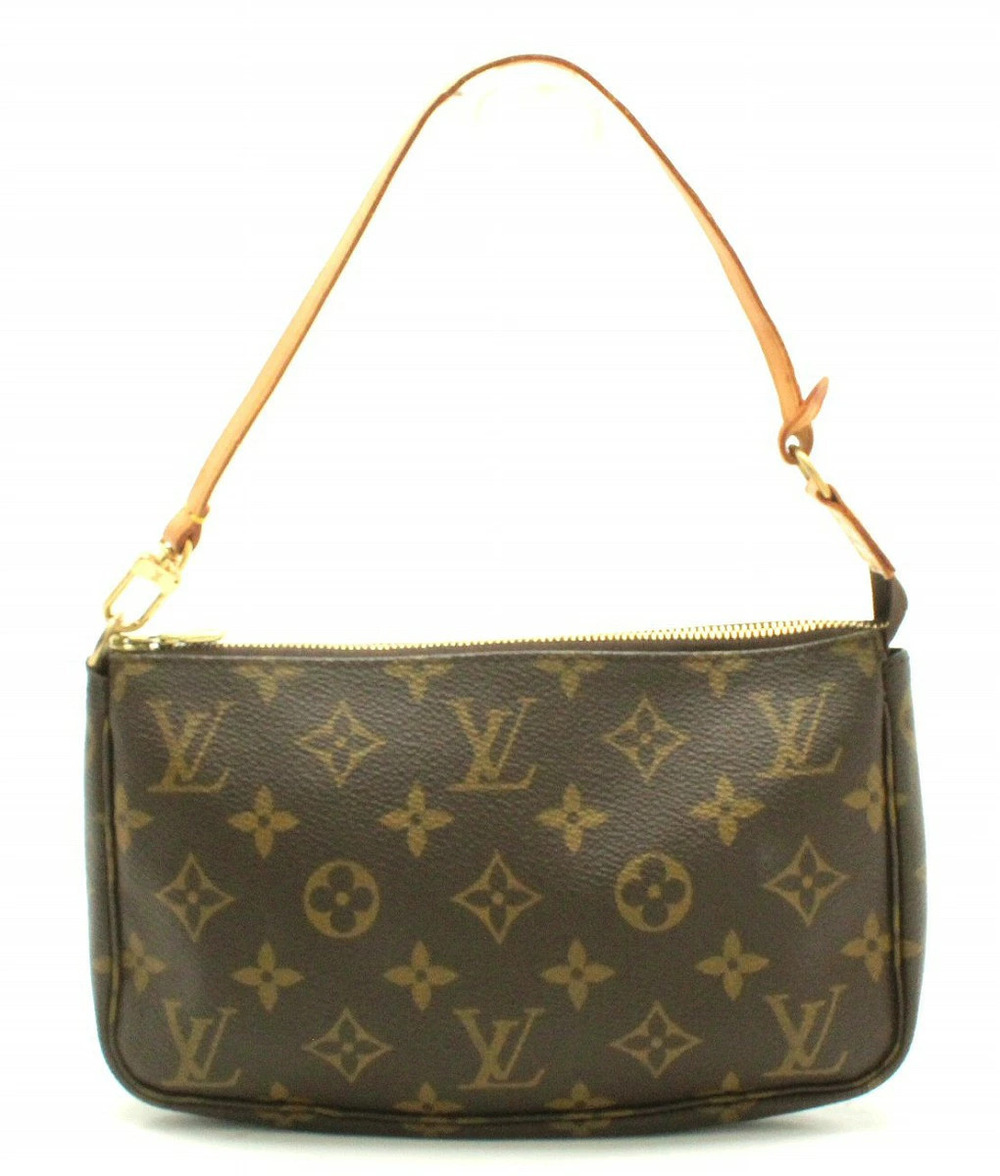 Louis Vuitton Monogram Pochette Accessoires Pouch Handbag Canvas Brown